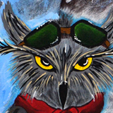 The Secert War, Aviator Owl / Original Painting